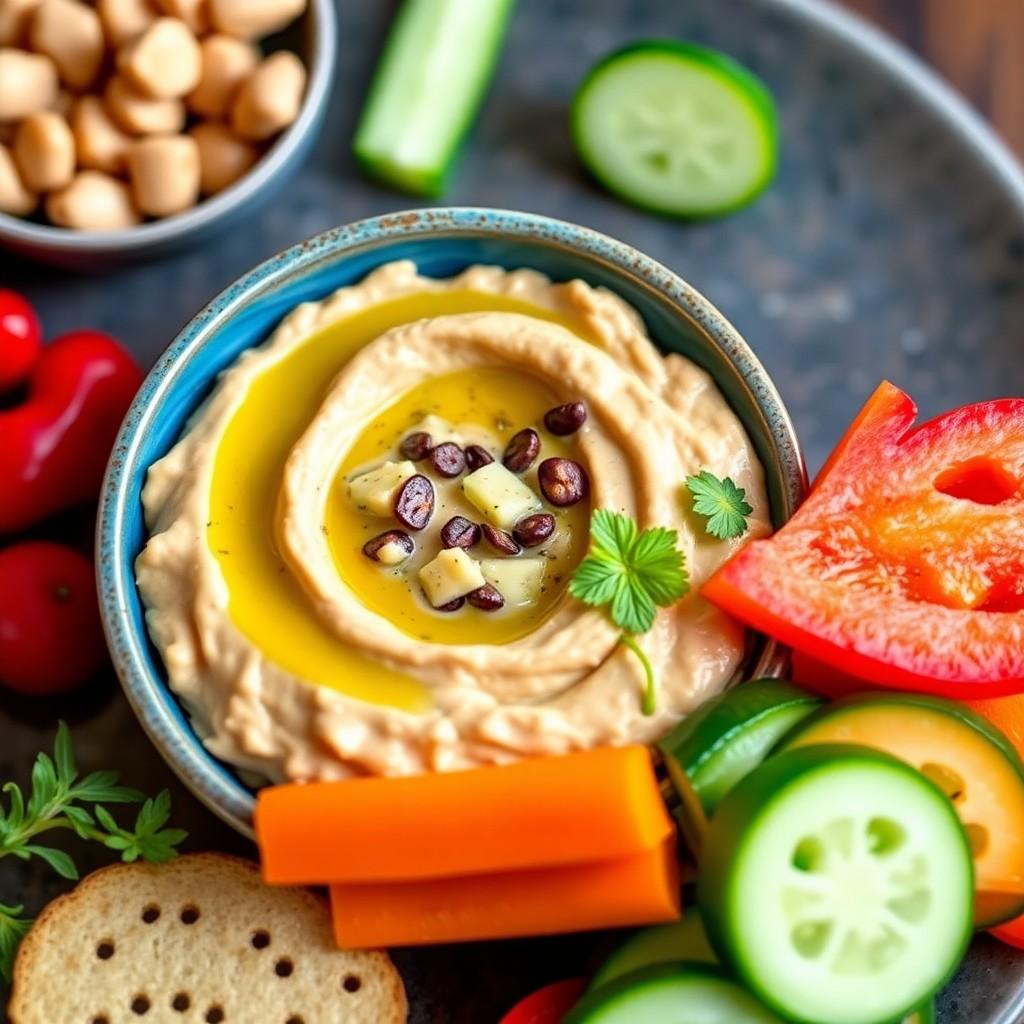 Savory Veggie Hummus Dip