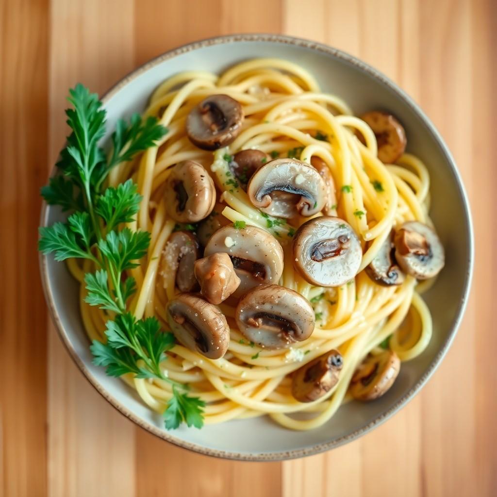 Creamy Garlic Mushroom Pasta