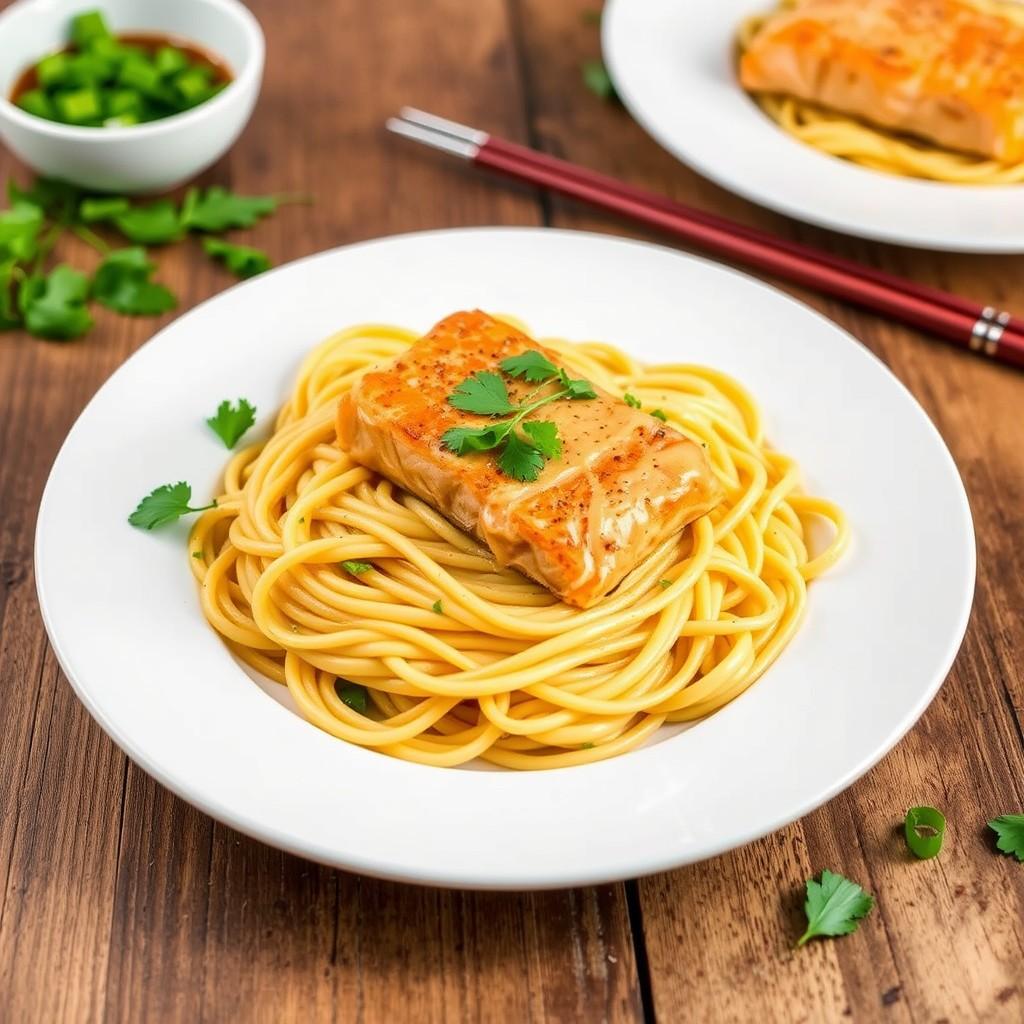 Peanut Butter Salmon Pasta