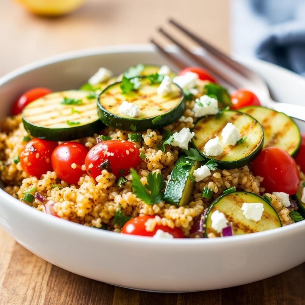 Zesty Grilled Zucchini and Herb Quinoa Salad