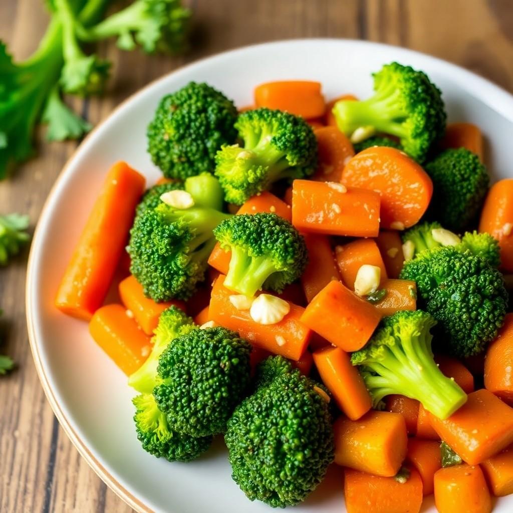 Garlic Butter Broccoli and Carrots