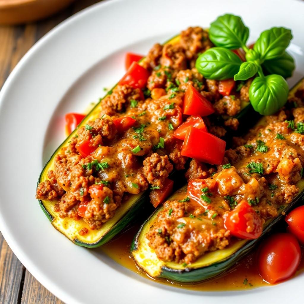 Mediterranean Stuffed Zucchini