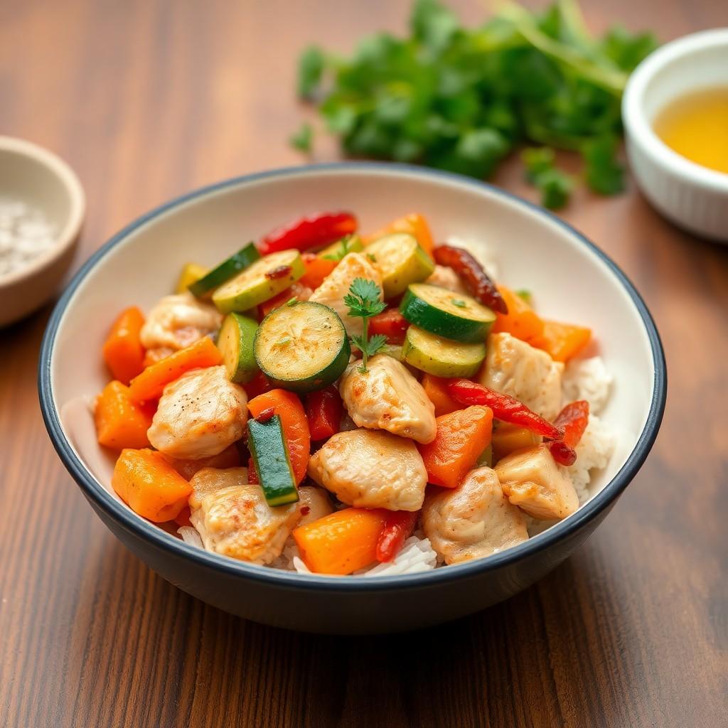 Vegetable and Chicken Stir-Fry