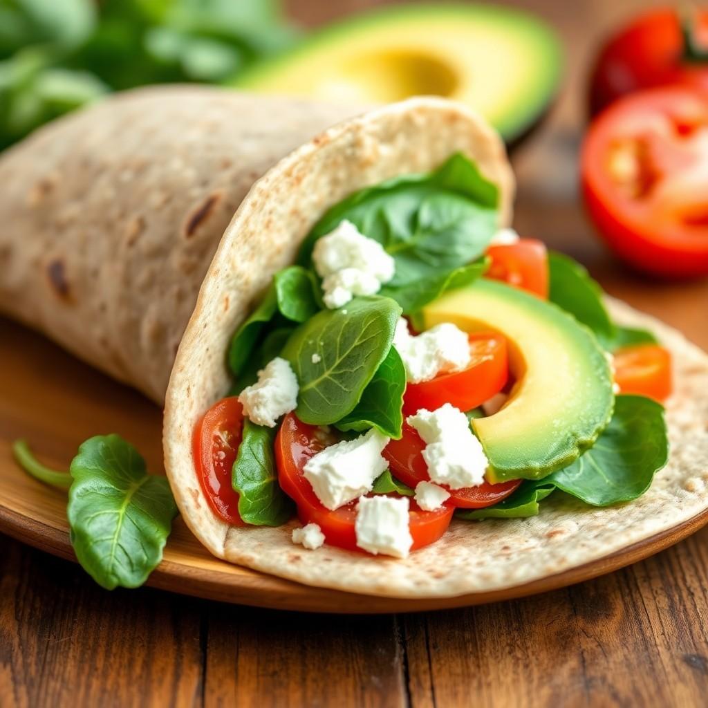 Avocado and Spinach Wrap