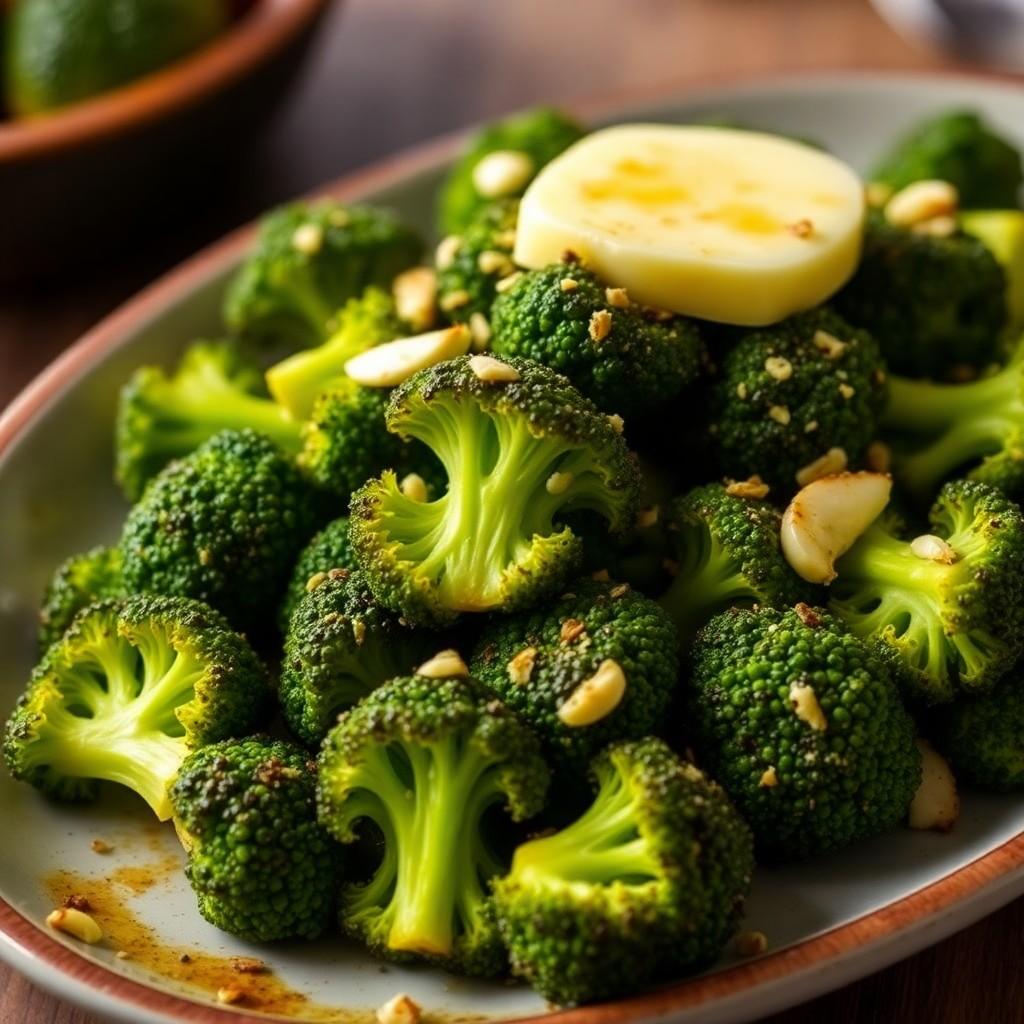 Garlic Butter Roasted Broccoli