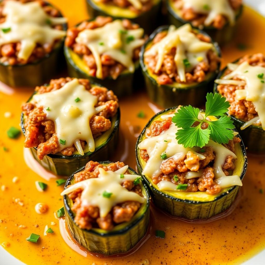 Savory Stuffed Zucchini Bites