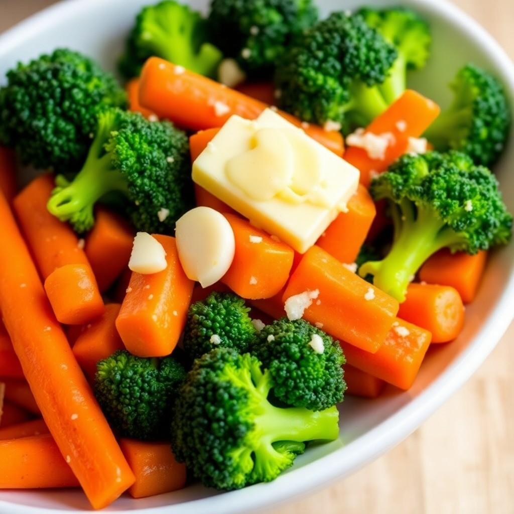 Garlic Butter Broccoli and Carrots