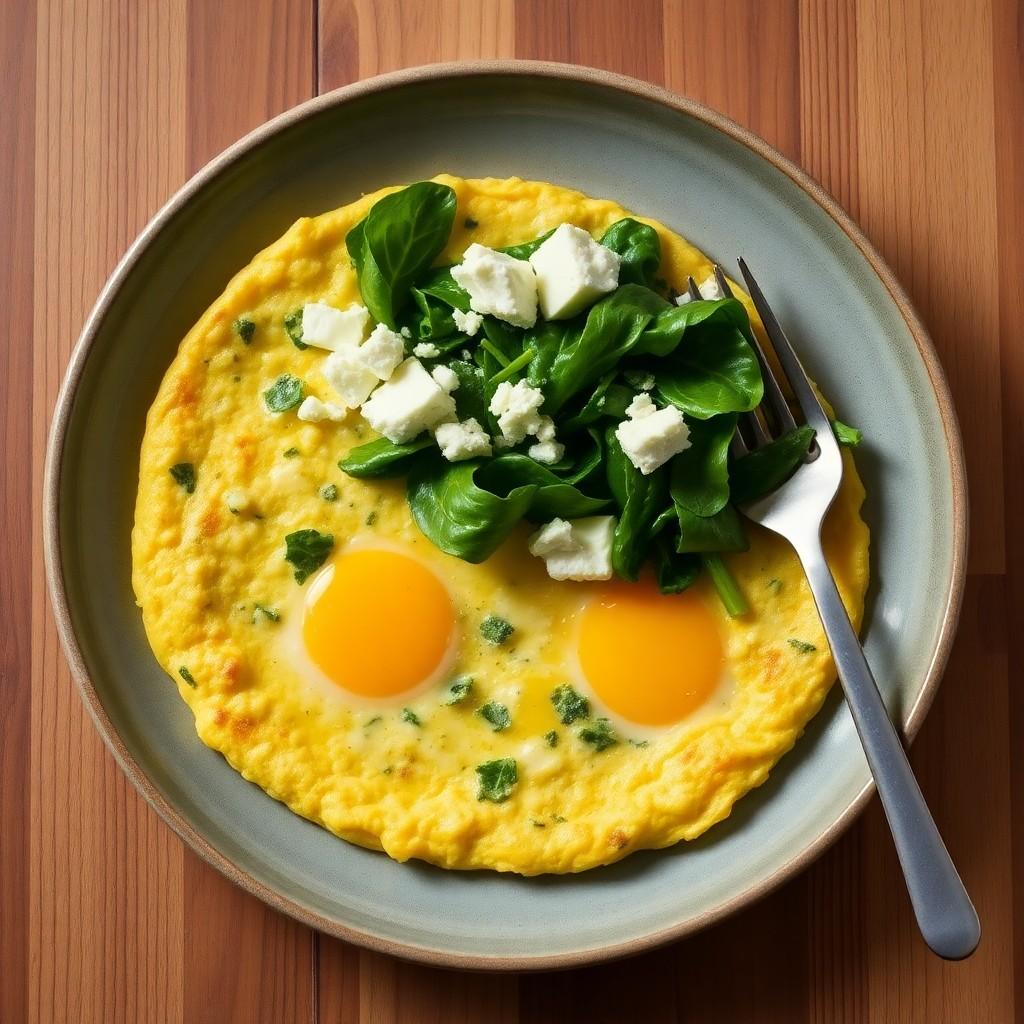 Spinach and Feta Omelette