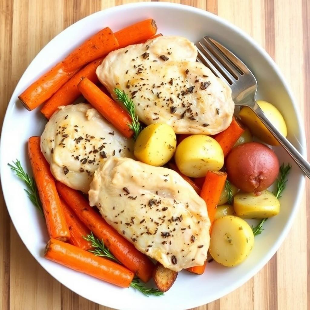 Garlic Herb Chicken with Roasted Vegetables