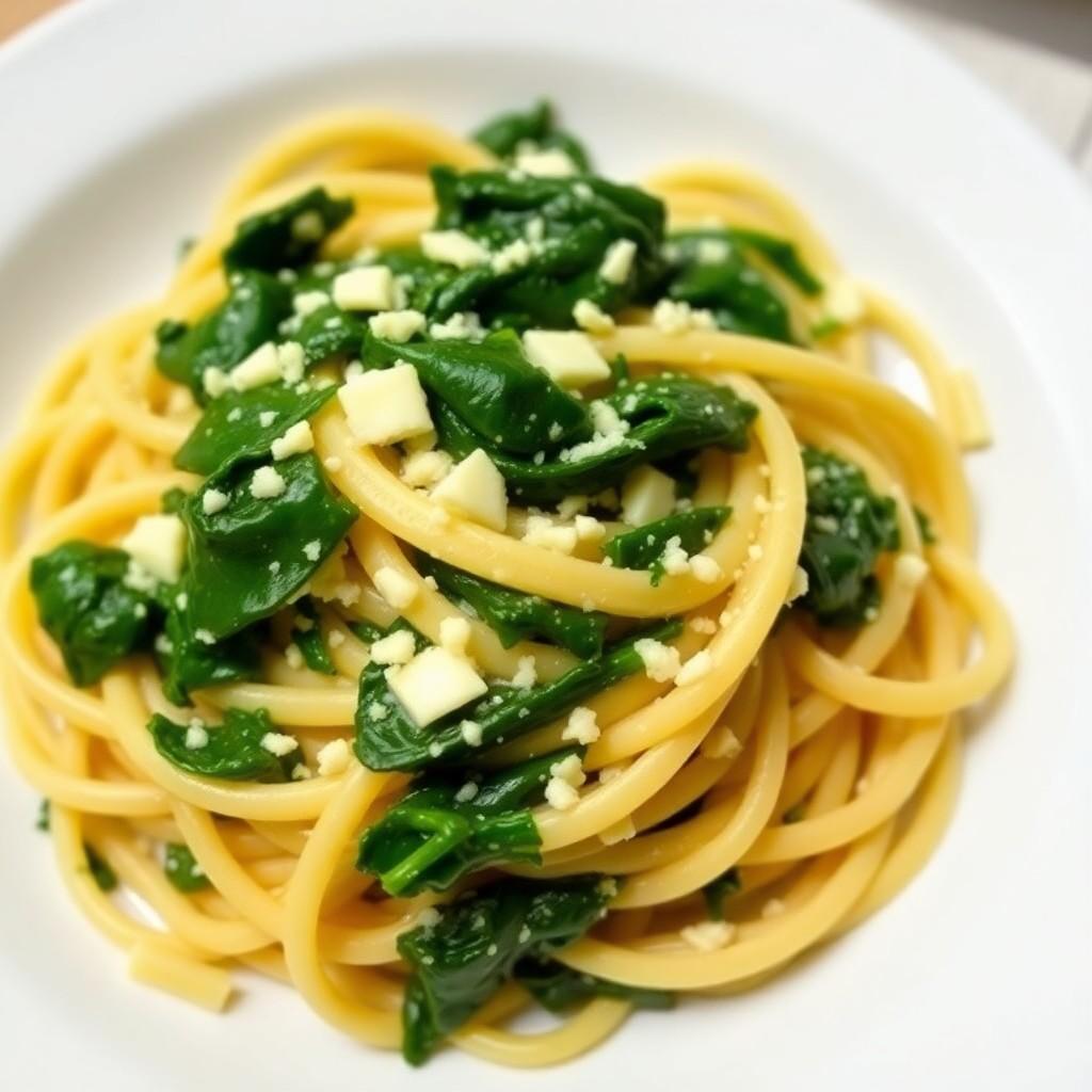 Creamy Garlic Spinach Pasta