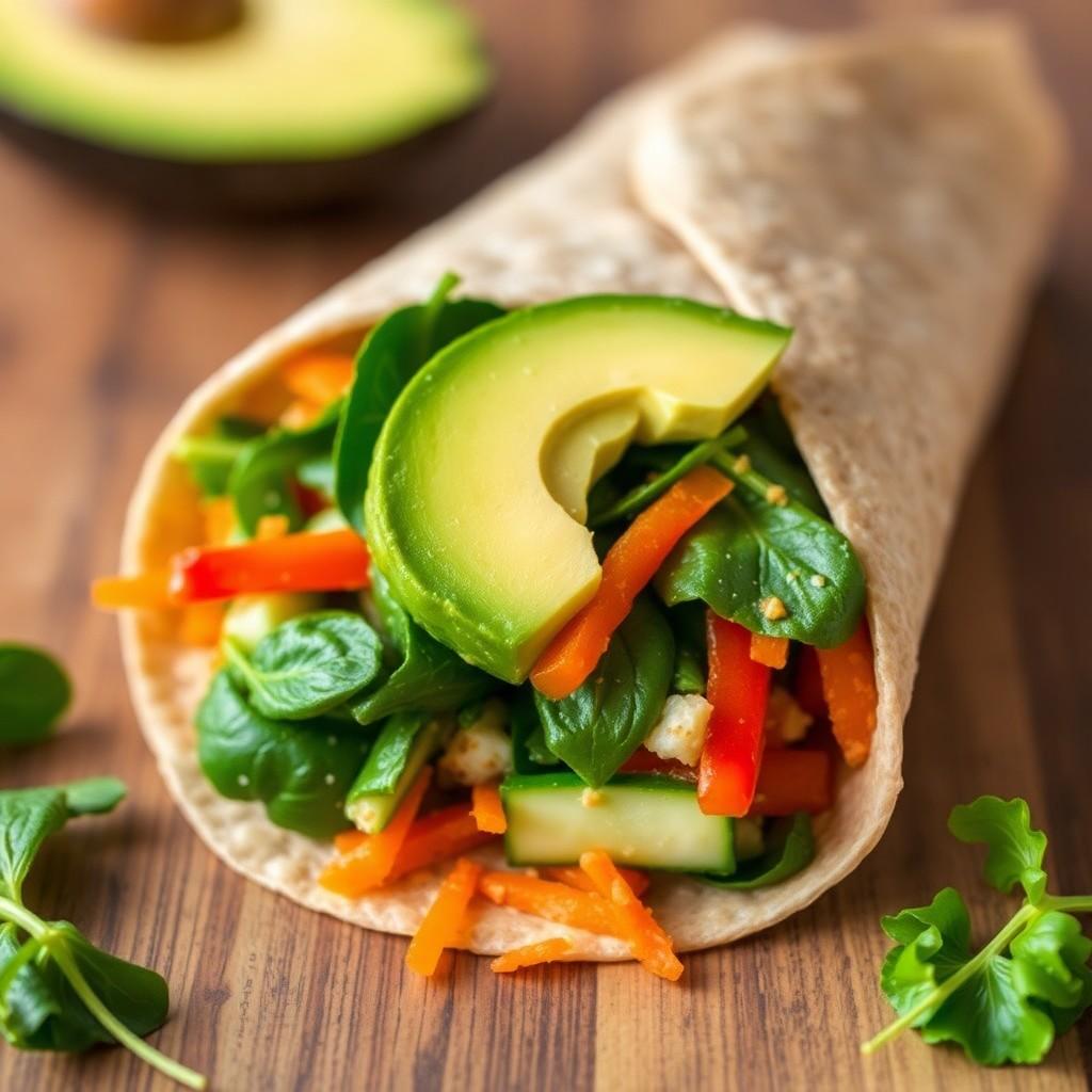 Vegetable and Avocado Wrap