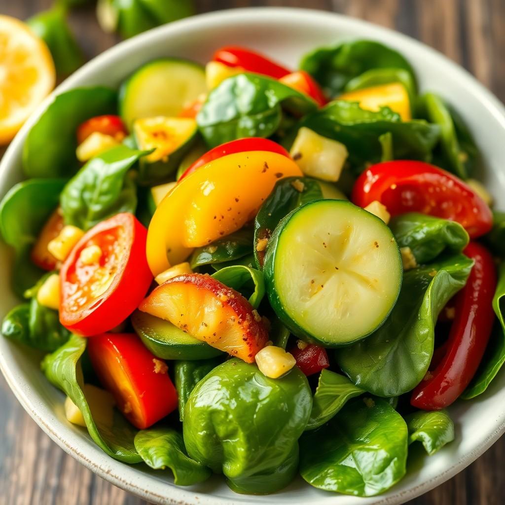 Zucchini Spinach Salad