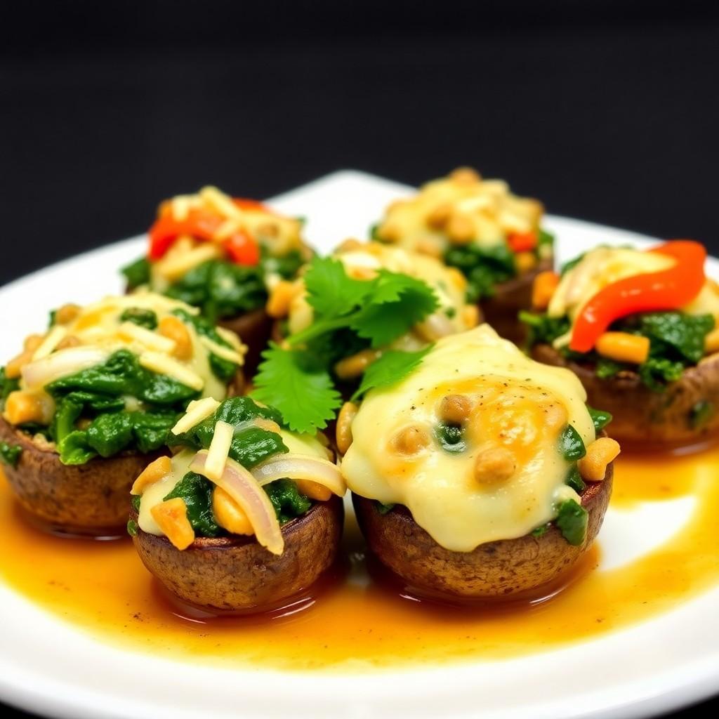 Vegetable Stuffed Mushrooms