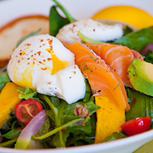 Zesty Fish Fillet Salad with Poached Eggs