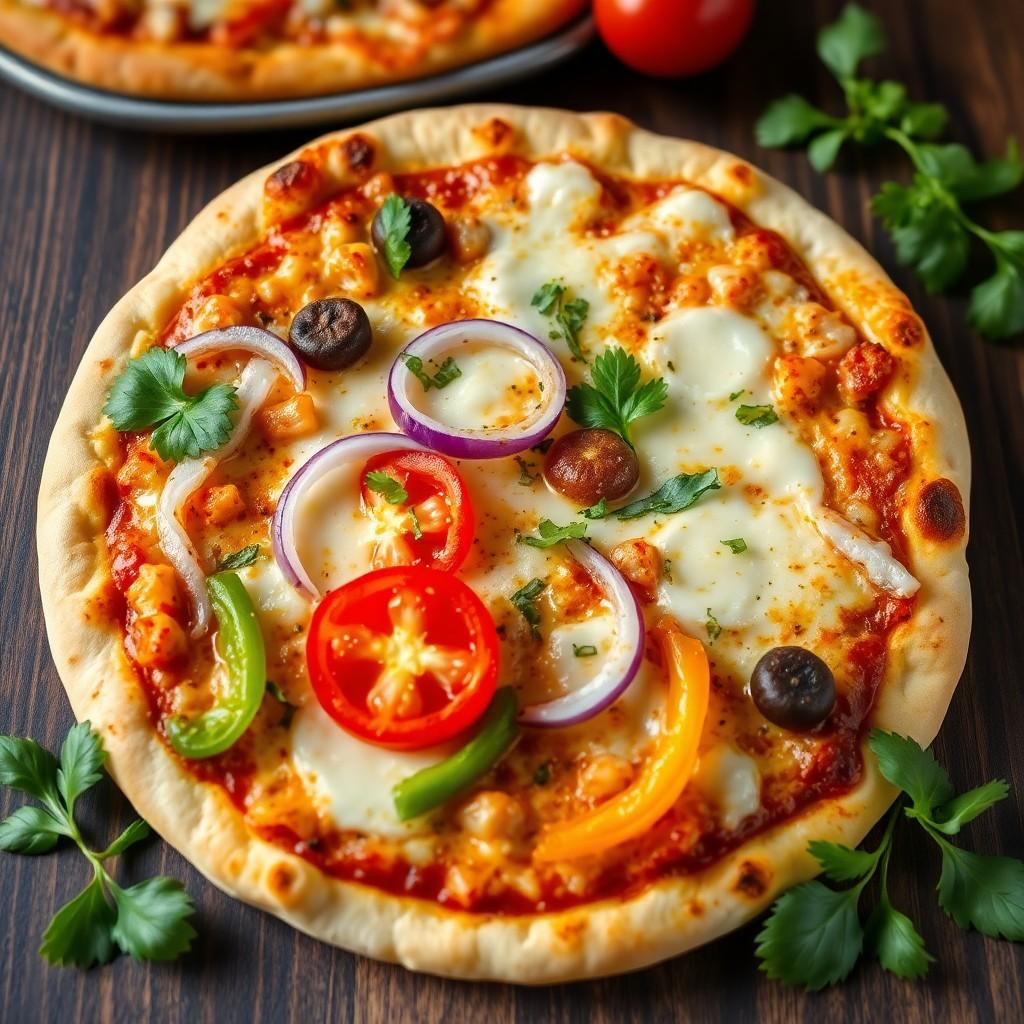 Vegetable and Cheese Pizza