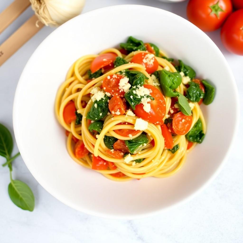 Creamy Tomato Spinach Pasta