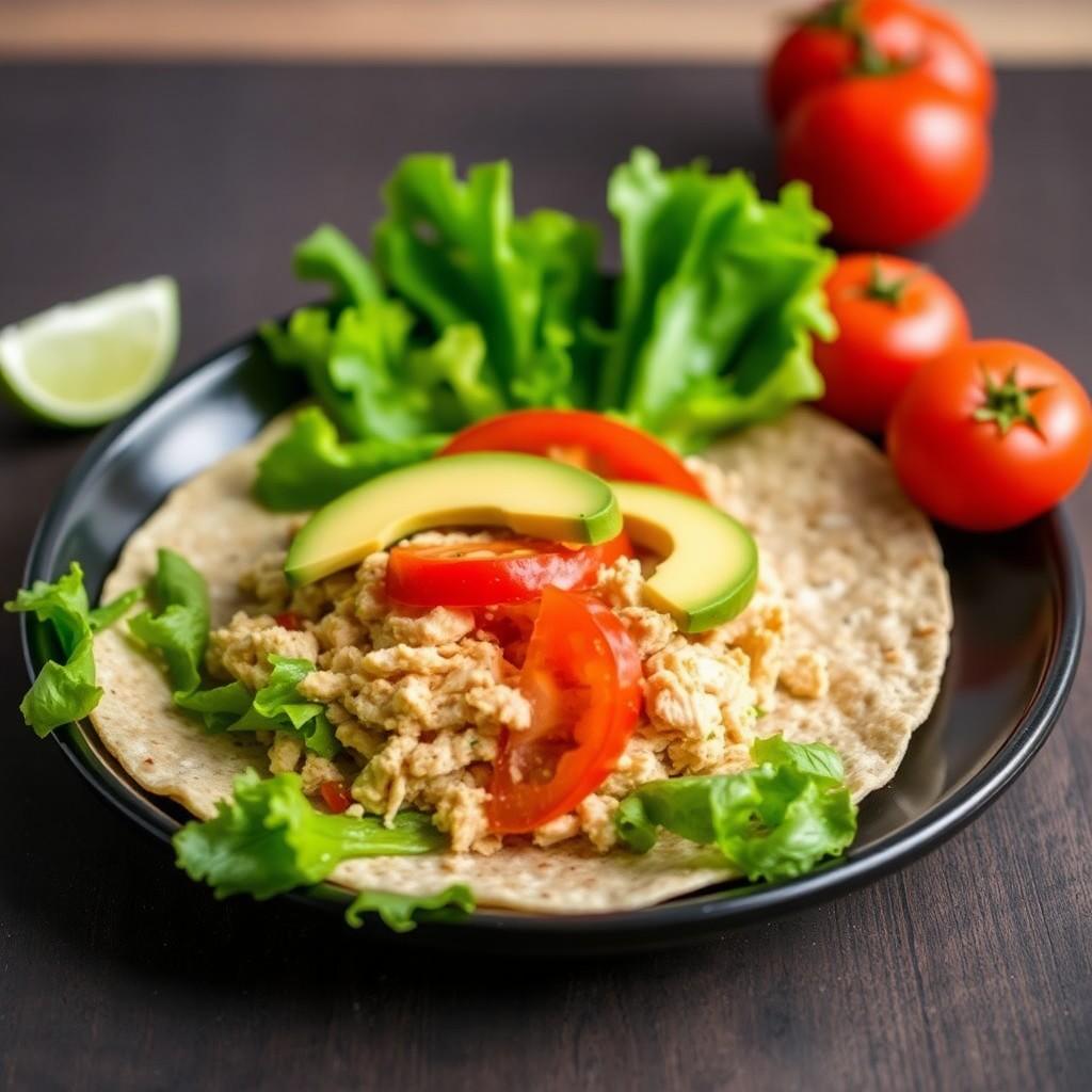 Avocado and Tomato Chicken Wrap