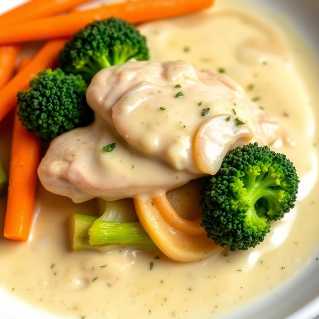 Creamy Garlic Chicken with Vegetables