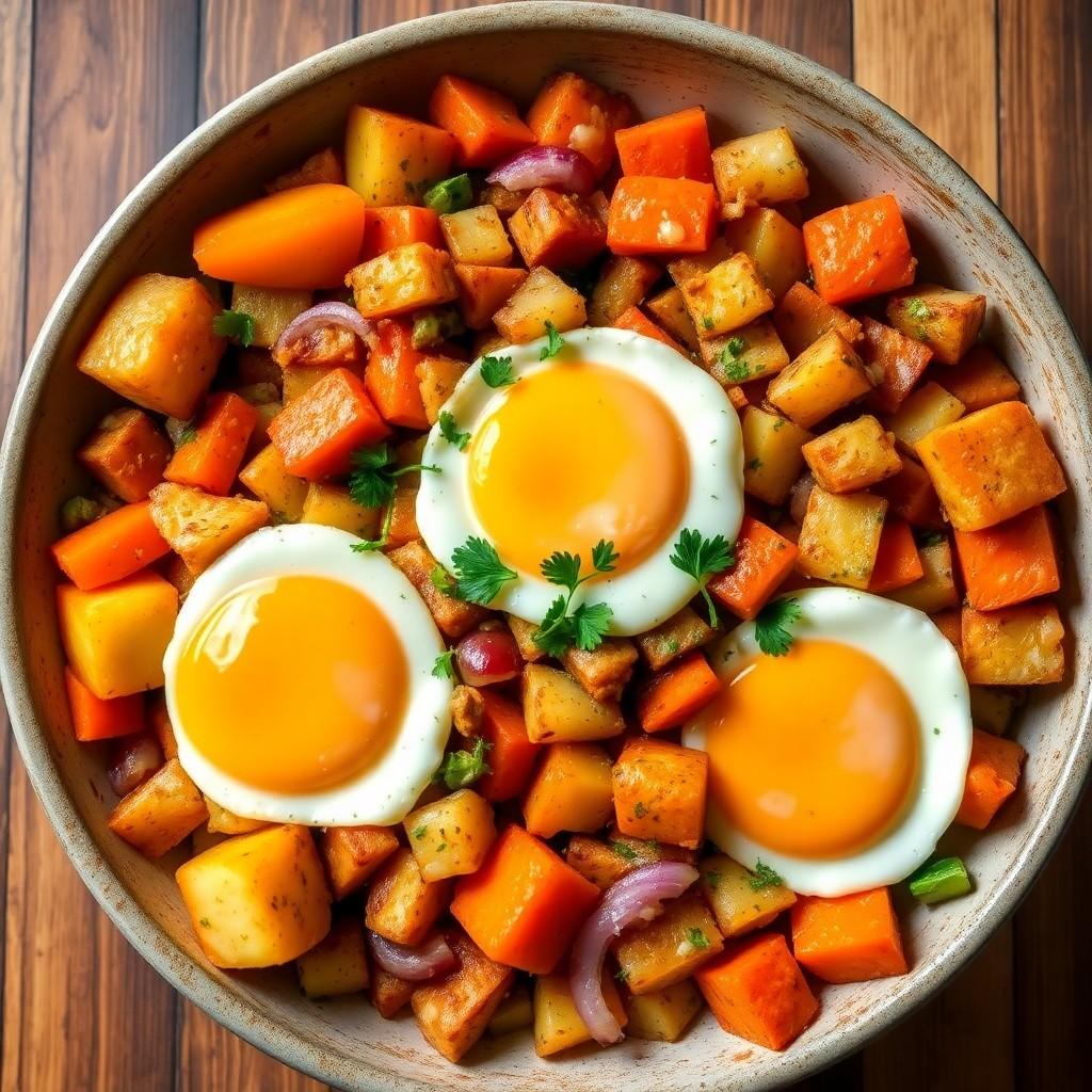 Vegetable and Egg Breakfast Hash